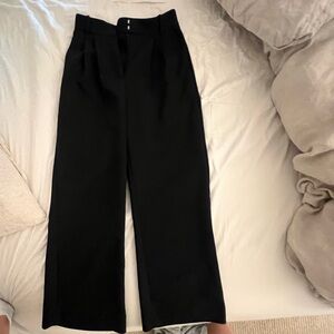 Abercrombie & Fitch Black Sloane Tailored Wide-Leg Pants